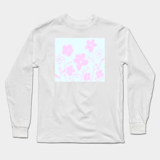 Pink Flowers Long Sleeve T-Shirt